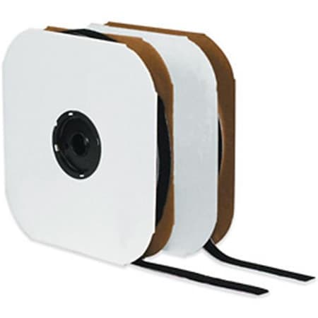 Box Partners Hook & Loop Fastener, 25 yd, 1 in W, Black VEL133